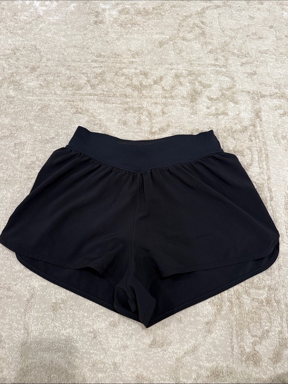 aerie Black High-Rise Athletic Shorts